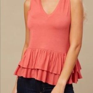 Altar’d State Millville Double Peplum Tank Top